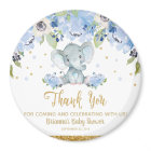 Faveur de remerciement de Baby Shower Éléphant Flo