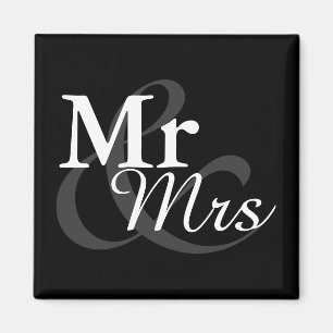 Aimant Faveur élégante simple de mariage de typographie