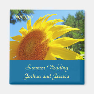 Aimant Faveurs de mariage Mariages d'été Tournesols