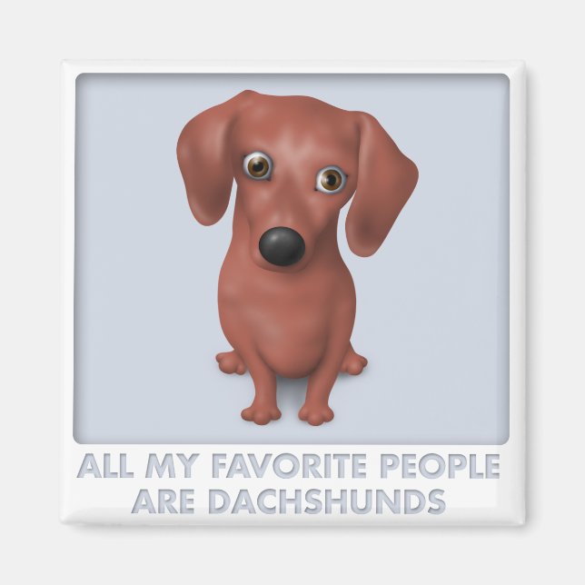 Aimant Favori Dachshund (Brown) (Devant)