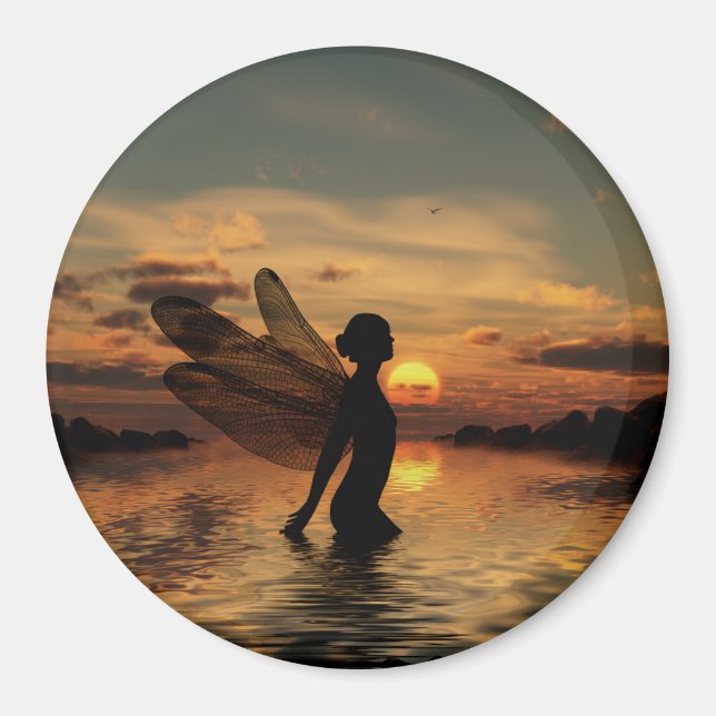 Aimant Fée au magnétisme du coucher du soleil (Devant)