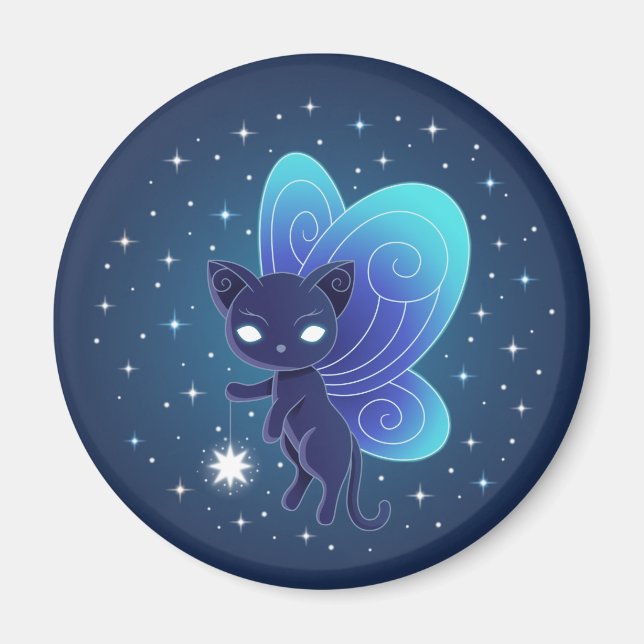 Aimant Fée de l'étoile nocturne Pixie Chat (Devant)
