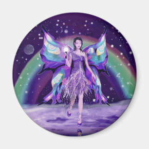 Aimant fée de pluie violette