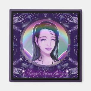 Aimant Fée de pluie violette