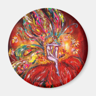 Aimant Fée en rouge