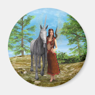 Aimant Fée et licorne