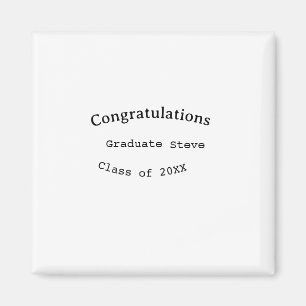 Aimant Félicitations diplômé nom promotion 20XX type w