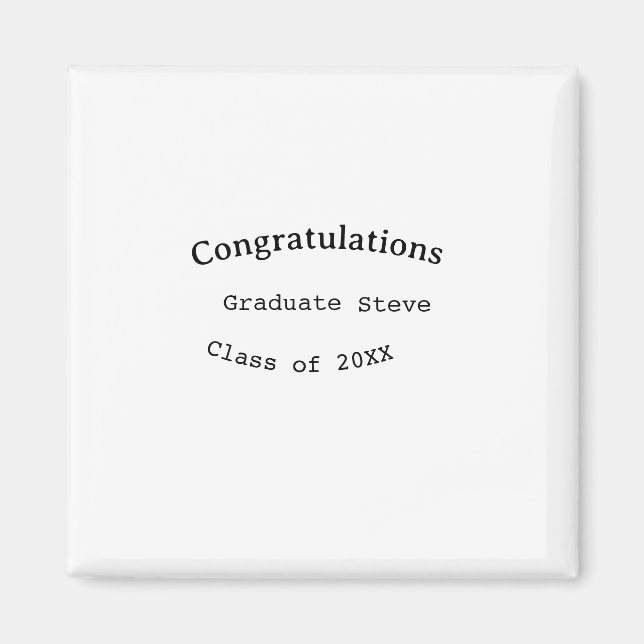 Aimant Félicitations diplômé nom promotion 20XX type w (Devant)
