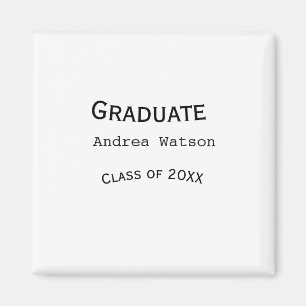Aimant Félicitations diplômé nom promotion 20XX type w