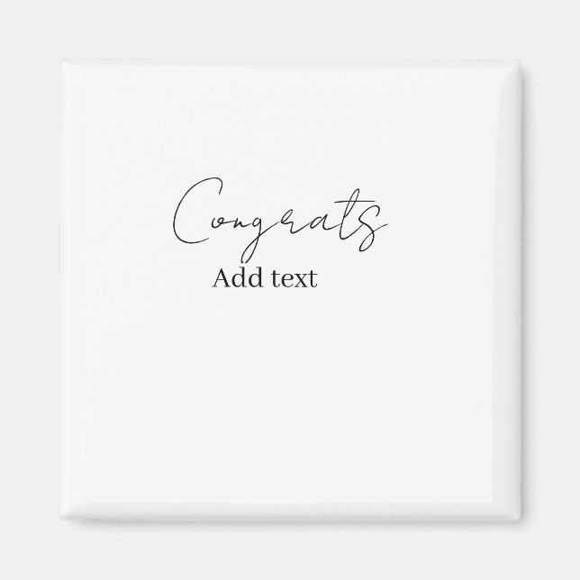 Aimant Félicitations félicitations diplômé nom date  (Devant)