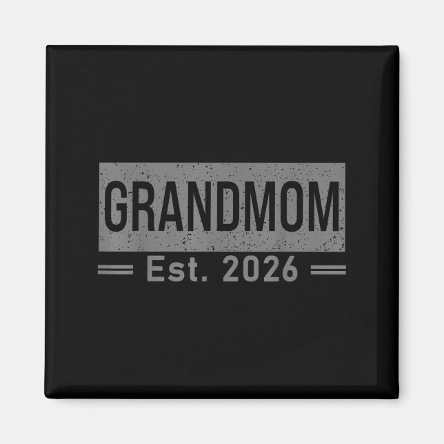 Aimant Félicitations Grand-mère dès 2026 Annonce de bébé (Devant)