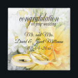 Aimant Félicitations pour votre mariage<br><div class="desc">Magnet mariage. Félicitations pour Votre Mariage Jour Gardez de la Mariée et de la Salle prêt pour vous à personnaliser. Si besoin est... vous pouvez supprimer tout le texte et recommencer à neuf avec vos propres choix de texte, de couleur et de police avec la zone de l'outil de design...</div>