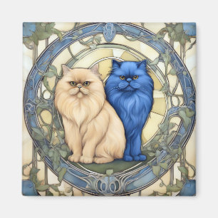 Aimant Feline Beauté chat perse art nouveau