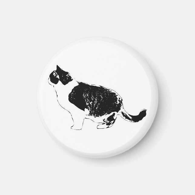 Aimant Feline Frigo, Courbe Audacieuse (Devant)