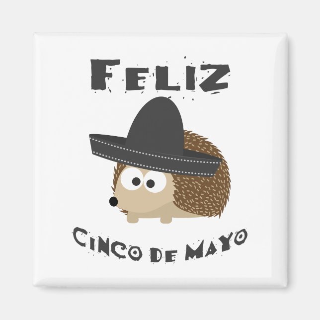 Aimant Feliz Cinco de Mayo - Hérisson (Devant)