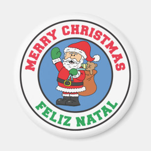 Aimant Feliz Natal Joyeux Noël Père Noël