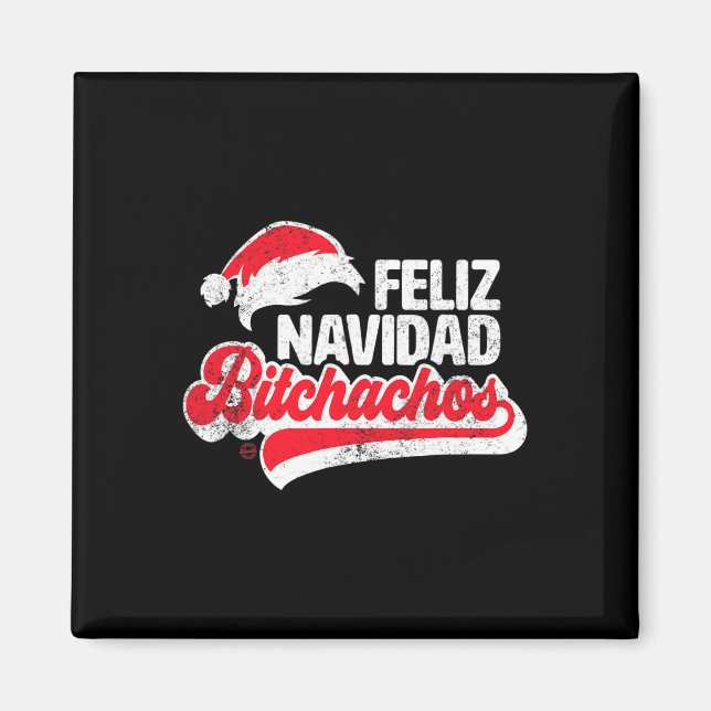 Aimant Feliz Navidad Achos Funny Santa Claus (Devant)