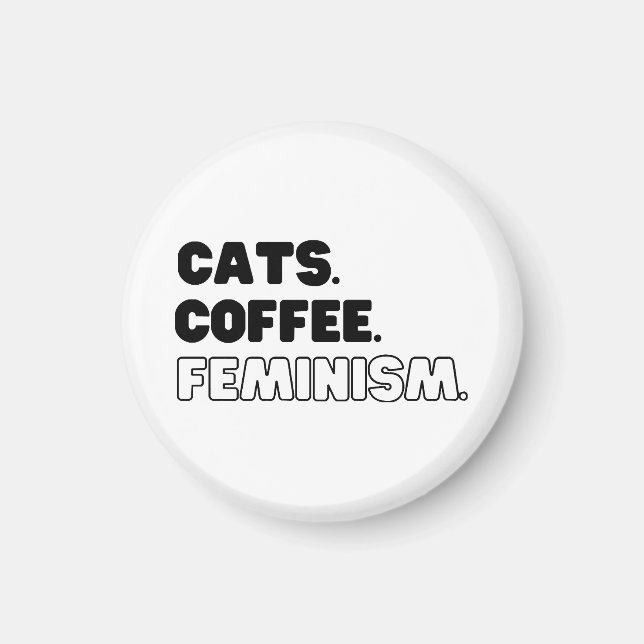 Aimant Féminisme du café des chats (Devant)