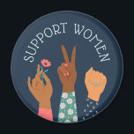 Aimant Feministe féministe "Soutenir les femmes"<br><div class="desc">"Soutenez les femmes" Design féministe.</div>