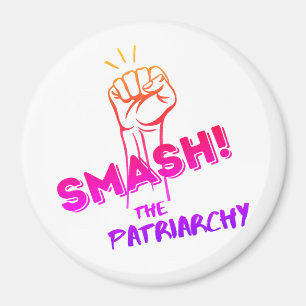 Aimant féministe - Smash the Patriarchy - coloré