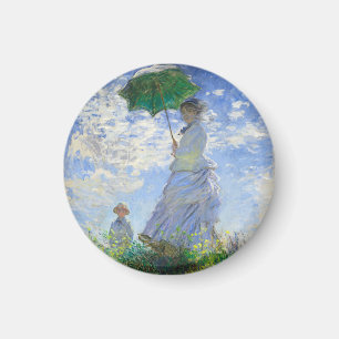 Aimant Femme au parasol, Madame Monet et son fils