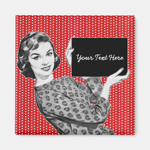 Aimant Femme aux signes des années 1950