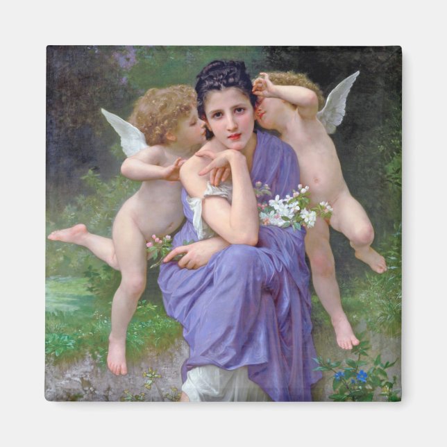 Aimant Femme avec Cupidon, Bouguereau (Devant)