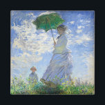 Aimant Femme avec Parasol, Madame Monet et Son Fils<br><div class="desc">Femme au parasol,  Madame Monet et son fils par Claude Monet Vintage Fine Art</div>