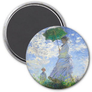 Aimant Femme avec Parasol, Madame Monet et Son Fils