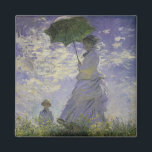 Aimant Femme avec parasol par Claude Monet, Art Vintage<br><div class="desc">La promenade, Camille Monet et Son Fils Jean (Femme avec un Parasol) (1875) de Claude Monet est une vintage peinture impressionniste de famille de portrait. Une mère se promène avec son jeune enfant dans un champ ou dans une prairie printanière. Elle tient un parasol et porte une belle robe qui...</div>