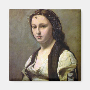 Aimant Femme avec perle, Camille Corot, 1868-1870