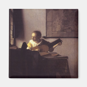 Aimant Femme avec un luth