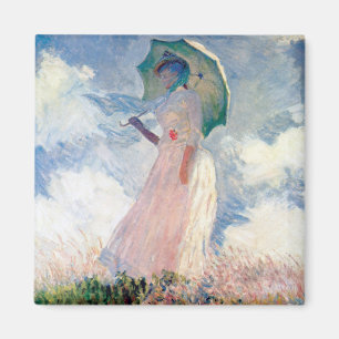 Aimant Femme avec un parasol, Claude Monet, 1886