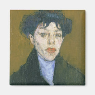 Aimant Femme avec une écharpe bleue, c.1912 (huile sur l