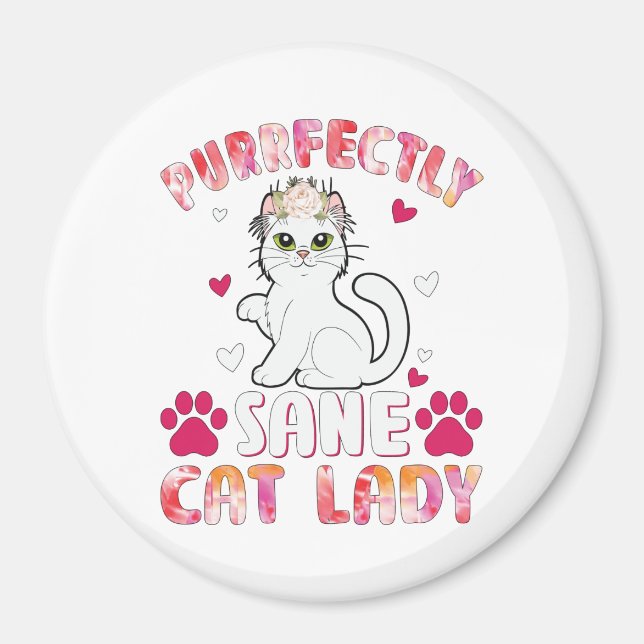 Aimant Femme De Chat De Voie Parfaitement Sane (Devant)