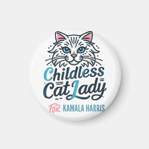 Aimant Femme de chat sans enfant pour Kamala Harris