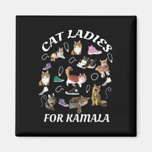 Aimant Femme De Chat Sans Enfant Pour Kamala Harris 2024