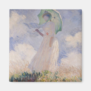 Aimant Femme de Claude Monet avec le parasol tourné