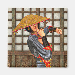 Aimant Femme de combat asiatique