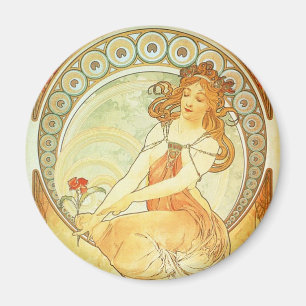 Aimant Femme de fleurs