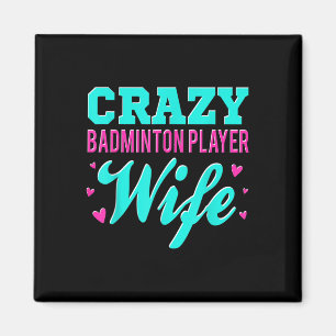 Aimant Femme de joueur de badminton fou Navette