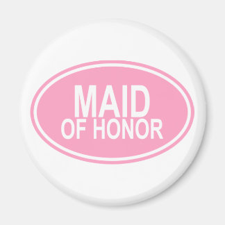 Aimant Femme d'honneurMariage rose ovale