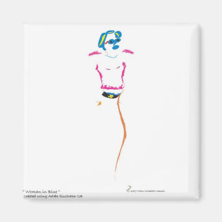 Aimant Femme en bleu