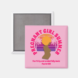 Aimant FEMME ENCEINTE ÉTÉ Personnalisé Christian Maman à 