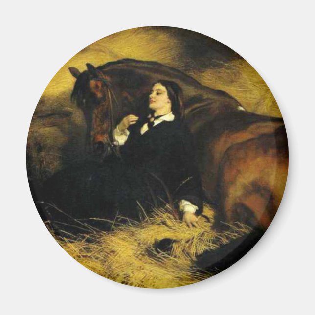 Aimant Femme et Cheval (Devant)