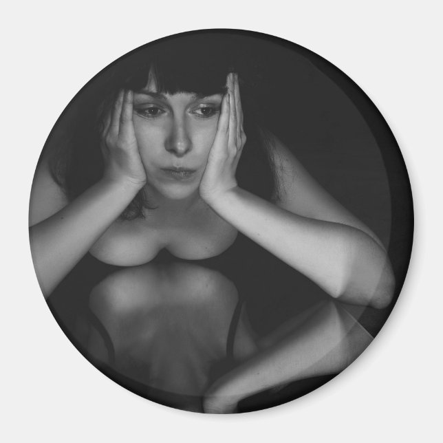 Aimant Femme et miroir (Devant)