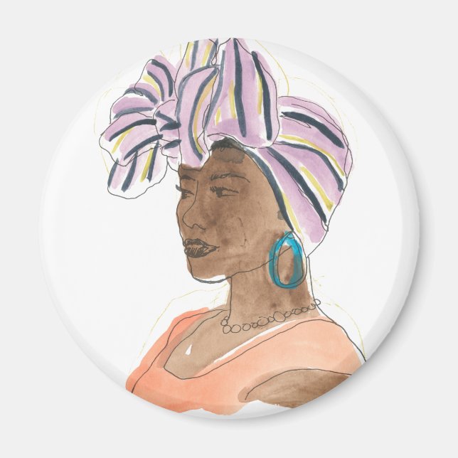 Aimant Femme forte et belle (Devant)