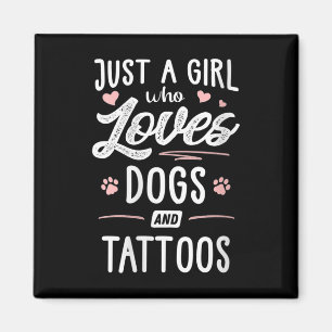 Aimant Femme Juste Une Fille Qui Aime Les Chiens Et Les T