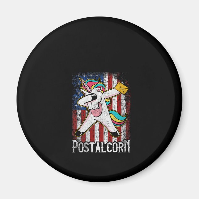 Aimant Femme Licorne De Maïs Postale Drôle Dame Postale  (Devant)