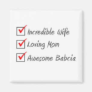 Aimant Femme maman Babcia femme polonaise